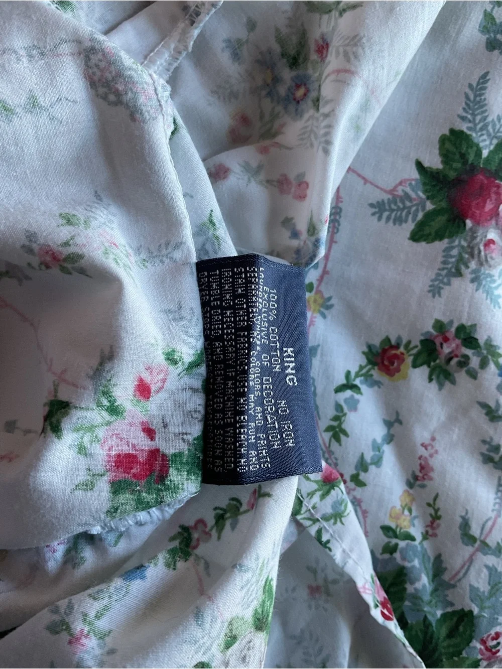 Vintage, Ralph Lauren BLAINE Floral Ruffled 2 KING Pillowcases